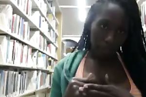 Amateur black college cheating wife chats with me on cam in the library