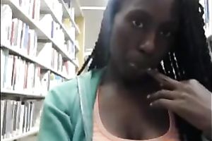 Amateur black college cheating wife chats with me on cam in the library