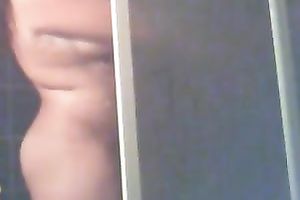 My fat brunette fuckbuddy washes her bra buddies and hirsute love tunnel