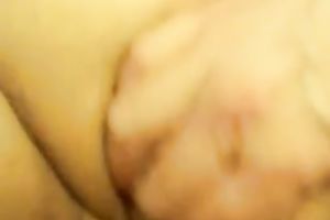 Homemade clip with me fingering and fucking my obese wife's bawdy cleft