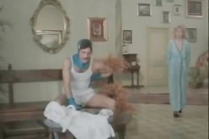 Trashy blond doxy sucks three hard pecker in group sex session