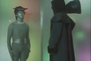 Trashy blond doxy sucks three hard pecker in group sex session