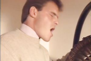 Two gorgeous hotties acquire screwed by their paramours in 2 retro porn scenes