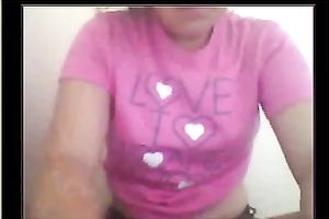 Chubby exotic legal age teenager flashes her natural milk sacks for the web camera