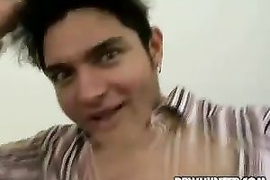 Chubby dark brown Lindsey lifts her jeans skirt up and receives her twat finger drilled