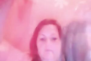 Fat woman fingering her fur pie in her bedroom all alone