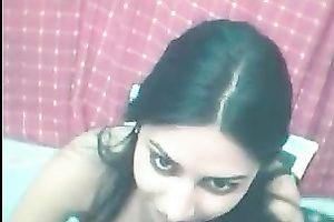 Beautiful brunette hair lalin girl on web camera feels sexually excited and wild