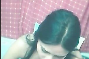 Beautiful brunette hair lalin girl on web camera feels sexually excited and wild