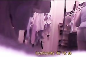 Spying on sexy overweight Married slut getting exposed in her changing room