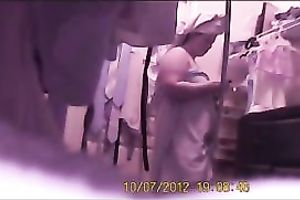 Spying on sexy overweight Married slut getting exposed in her changing room