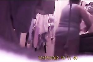 Spying on sexy overweight Married slut getting exposed in her changing room