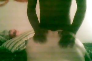 The fat whore I am screwing from the back loves it large and dark