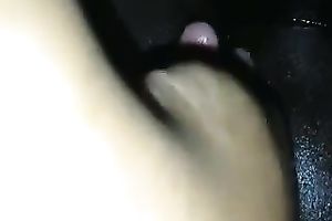 Fingering nice-looking oily cooter of my swarthy milf chick