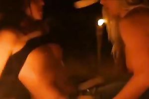 My buxom lesbo girlfriend likes it when I tongue fuck her soaked slit