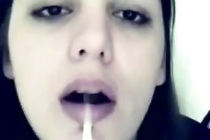 My charming girlfriend sucks my rod in the dressing room