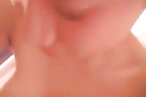 Cute and breasty Chinese wife romping on my pecker