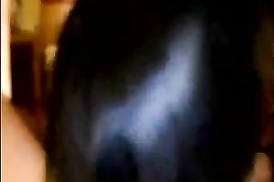 Sensual dark brown floozy sucks my ramrod and doesn't crave to stop