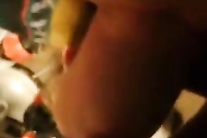 My bulky white bitch sucks my ramrod and licks my balls in POV scene