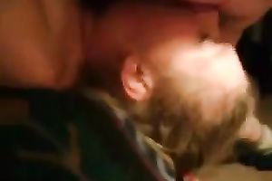 My bulky white bitch sucks my ramrod and licks my balls in POV scene