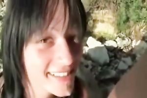 Raven-haired floozy desires a recent load of cum in her face hole