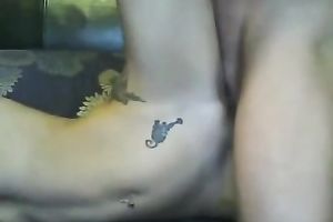 Tattooed wench rubs a knob and acquires her vagina pounded unfathomable