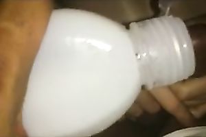 Big dark rod in the hands of my slender slut on POV episode