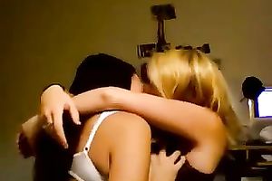 Just teasing lads on web camera who desire to watch us making out