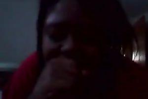 Super lustful ebon bitch knows how to give a priceless head