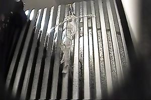 Sexy BBC slut with juicy gazoo was changing clothing on hidden web camera clip