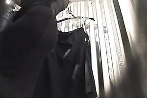Sexy BBC slut with juicy gazoo was changing clothing on hidden web camera clip
