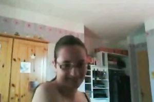Barely legal nerdy livecam dirty slut wife shows me her large gazoo and whoppers