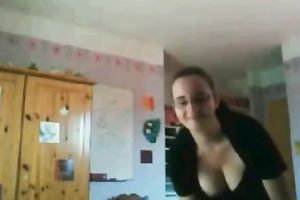 Barely legal nerdy livecam dirty slut wife shows me her large gazoo and whoppers