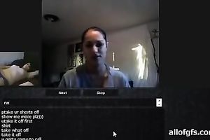 cBusty hottie shows her well-developed boobies to her ally on webcam