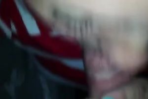 White girlfriend with bald pussy blows me on POV tape