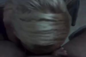 This breasty golden-haired did a great job engulfing my penis in front of a camera