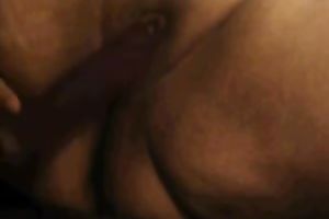 A salacious big beautiful woman enjoys drilling her cookie with a fake penis