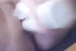 Masturbating with a double headed vibrator on intimate web camera vid