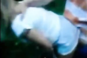 Skanky blond Scottish girlfriend fucked in public