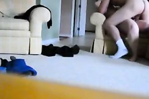 Hardcore homemade movie scene with me pounding my wife's twat