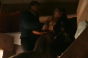 Two lesbo girlfriends in stockings receive their cunts licked