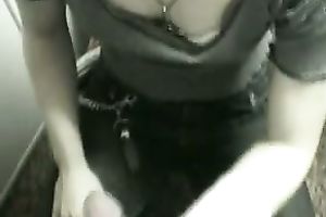 This concupiscent emo floozy knows how to give a valuable tugjob