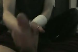 This concupiscent emo floozy knows how to give a valuable tugjob