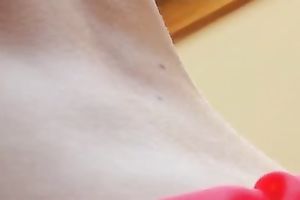 Homemade solo with me rubbing my teats and hairy cunt