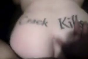 Spoiled harlot with precious tattoo asks me to fuck her from behind