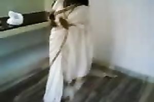 Hot Indian milf girl in traditional costume looks so seductive