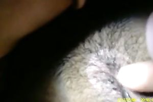 Check out this unshaved white fur pie of my girlfriend on closeup POV video