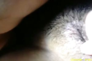 Check out this unshaved white fur pie of my girlfriend on closeup POV video