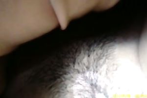 Check out this unshaved white fur pie of my girlfriend on closeup POV video