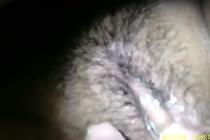 Check out this unshaved white fur pie of my girlfriend on closeup POV video