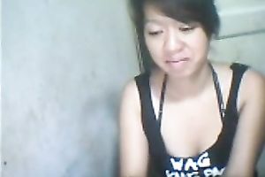 Palatable Malay hottie teasing me with her admirable love melons